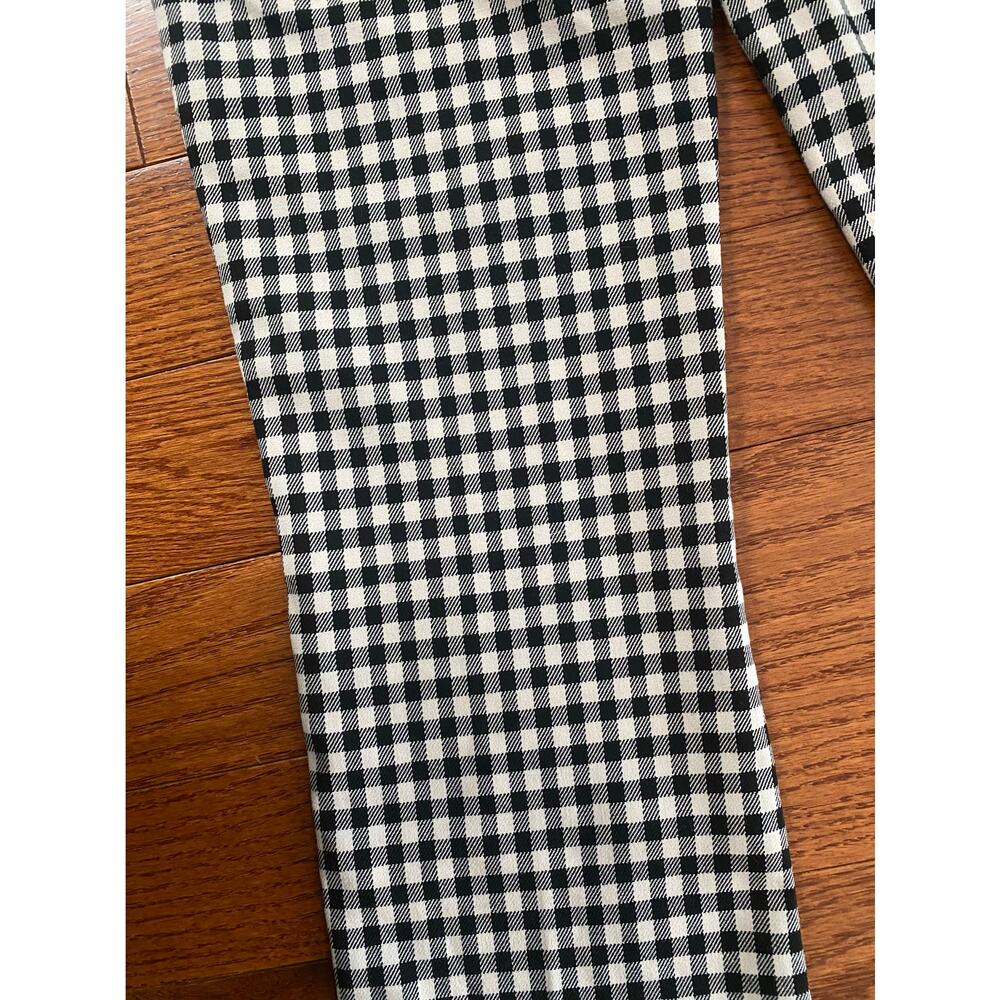 Sezane Black & White Houndstooth Cropped Ankle Pants - Picture 9 of 14